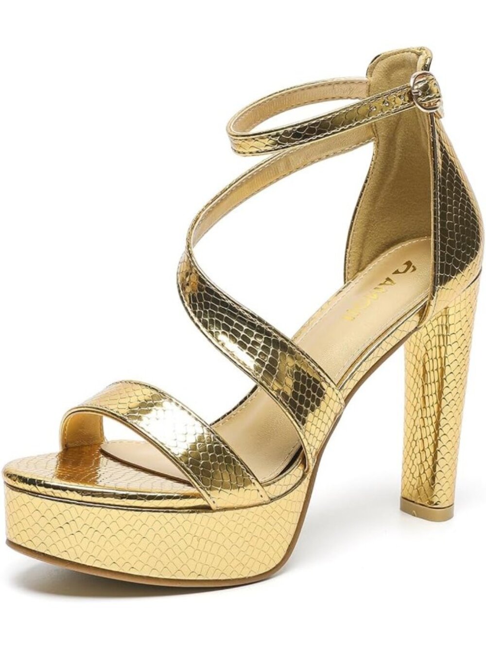 Stylish Women's 4-Inch Block Heel Platform Ankle Strap Sandals - Perfect for Any
